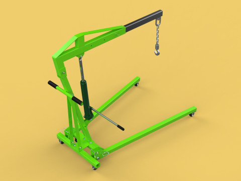 ENGINE CRANE HOIST LIFTING STAND FOLDABLE MOBILE HYDRAULIC JACK 3D Модель