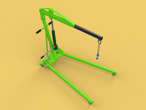 ENGINE CRANE HOIST LIFTING STAND FOLDABLE MOBILE HYDRAULIC JACK 3D Модель
