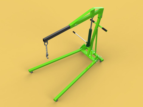 ENGINE CRANE HOIST LIFTING STAND FOLDABLE MOBILE HYDRAULIC JACK 3D Модель