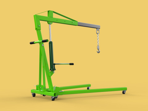 ENGINE CRANE HOIST LIFTING STAND FOLDABLE MOBILE HYDRAULIC JACK 3D Модель