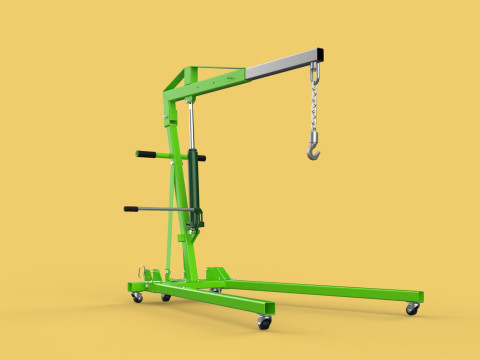 ENGINE CRANE HOIST LIFTING STAND FOLDABLE MOBILE HYDRAULIC JACK 3D Модель