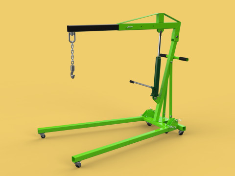ENGINE CRANE HOIST LIFTING STAND FOLDABLE MOBILE HYDRAULIC JACK 3D Модель