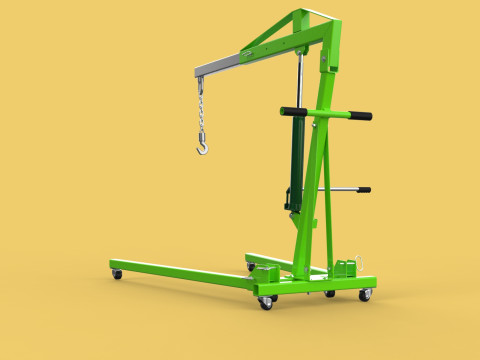 ENGINE CRANE HOIST LIFTING STAND FOLDABLE MOBILE HYDRAULIC JACK 3D Модель