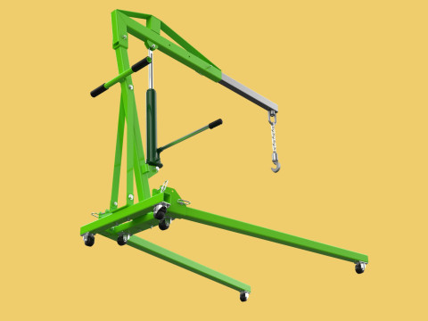 ENGINE CRANE HOIST LIFTING STAND FOLDABLE MOBILE HYDRAULIC JACK 3D Модель