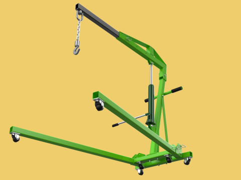 ENGINE CRANE HOIST LIFTING STAND FOLDABLE MOBILE HYDRAULIC JACK 3D Модель