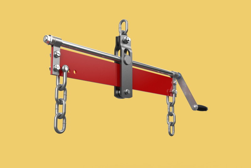 ENGINE HOIST LIFT CRANE BALANCER ENGINE LOAD LEVELER CHAINS HOOK 3D Model .c4d .max .obj .3ds .fbx .stl .blend