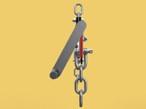 ENGINE HOIST LIFT CRANE BALANCER ENGINE LOAD LEVELER CHAINS HOOK 3D Model