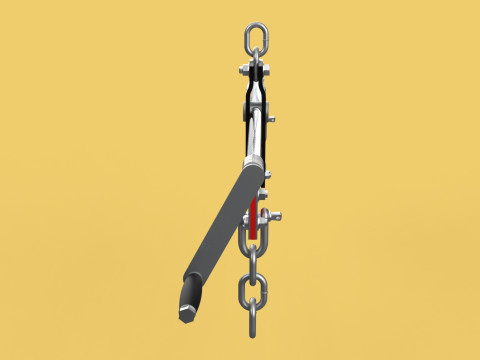 ENGINE HOIST LIFT CRANE BALANCER ENGINE LOAD LEVELER CHAINS HOOK 3D Model