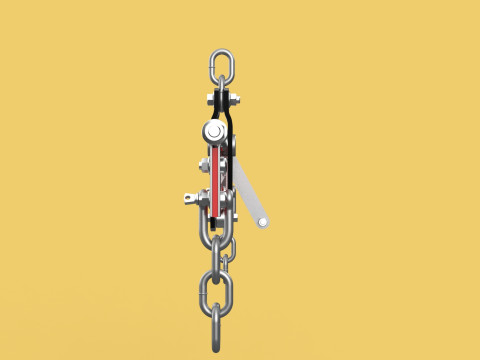 ENGINE HOIST LIFT CRANE BALANCER ENGINE LOAD LEVELER CHAINS HOOK 3D Model