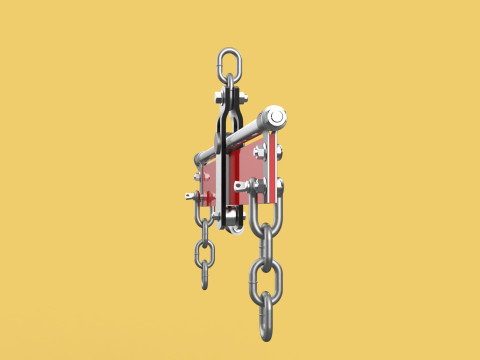 ENGINE HOIST LIFT CRANE BALANCER ENGINE LOAD LEVELER CHAINS HOOK 3D Model