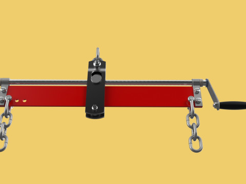 ENGINE HOIST LIFT CRANE BALANCER ENGINE LOAD LEVELER CHAINS HOOK 3D Model