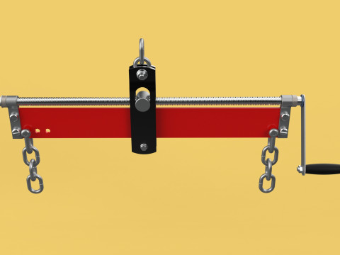 ENGINE HOIST LIFT CRANE BALANCER ENGINE LOAD LEVELER CHAINS HOOK 3D Model