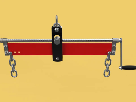 ENGINE HOIST LIFT CRANE BALANCER ENGINE LOAD LEVELER CHAINS HOOK 3D Model