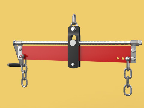 ENGINE HOIST LIFT CRANE BALANCER ENGINE LOAD LEVELER CHAINS HOOK 3D Model