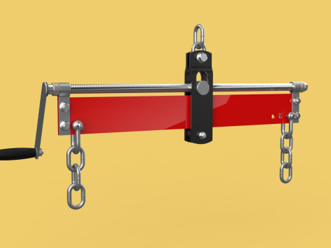 ENGINE HOIST LIFT CRANE BALANCER ENGINE LOAD LEVELER CHAINS HOOK 3D Model
