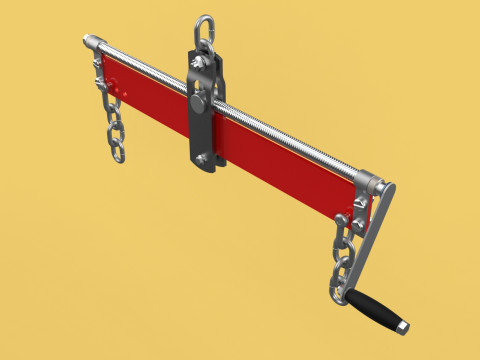 ENGINE HOIST LIFT CRANE BALANCER ENGINE LOAD LEVELER CHAINS HOOK 3D Model
