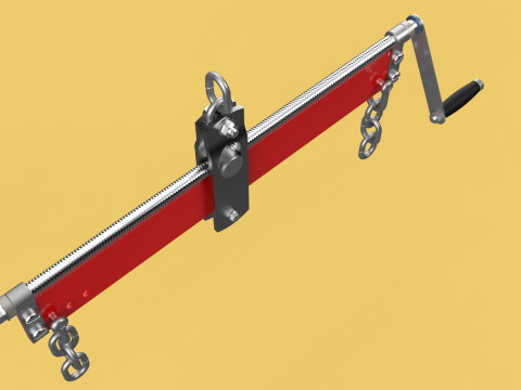 ENGINE HOIST LIFT CRANE BALANCER ENGINE LOAD LEVELER CHAINS HOOK 3D Model