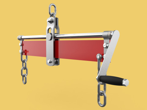 ENGINE HOIST LIFT CRANE BALANCER ENGINE LOAD LEVELER CHAINS HOOK 3D Model