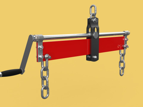 ENGINE HOIST LIFT CRANE BALANCER ENGINE LOAD LEVELER CHAINS HOOK 3D Model