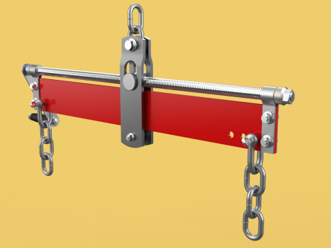 ENGINE HOIST LIFT CRANE BALANCER ENGINE LOAD LEVELER CHAINS HOOK 3D Model