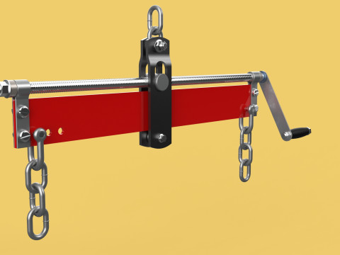 ENGINE HOIST LIFT CRANE BALANCER ENGINE LOAD LEVELER CHAINS HOOK 3D Model