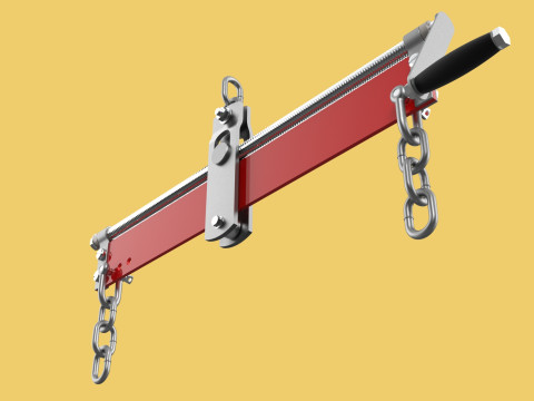 ENGINE HOIST LIFT CRANE BALANCER ENGINE LOAD LEVELER CHAINS HOOK 3D Model
