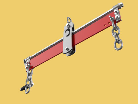 ENGINE HOIST LIFT CRANE BALANCER ENGINE LOAD LEVELER CHAINS HOOK 3D Model