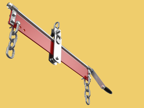 ENGINE HOIST LIFT CRANE BALANCER ENGINE LOAD LEVELER CHAINS HOOK 3D Model