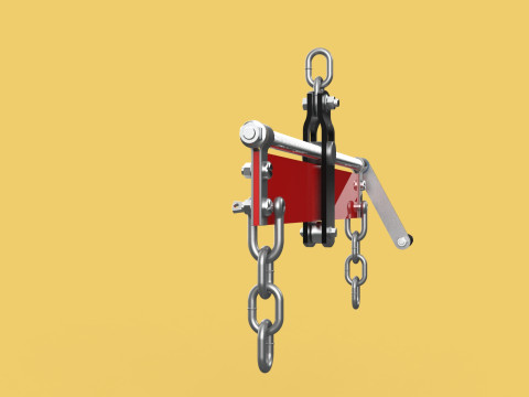 ENGINE HOIST LIFT CRANE BALANCER ENGINE LOAD LEVELER CHAINS HOOK 3D Model