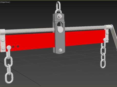 ENGINE HOIST LIFT CRANE BALANCER ENGINE LOAD LEVELER CHAINS HOOK 3D Model