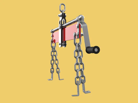 LOAD LEVELER ENGINE HOIST LIFT CRANE BALANCER ENGINE CHAINS HOOK 3D Model