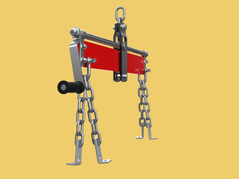 LOAD LEVELER ENGINE HOIST LIFT CRANE BALANCER ENGINE CHAINS HOOK 3D Model