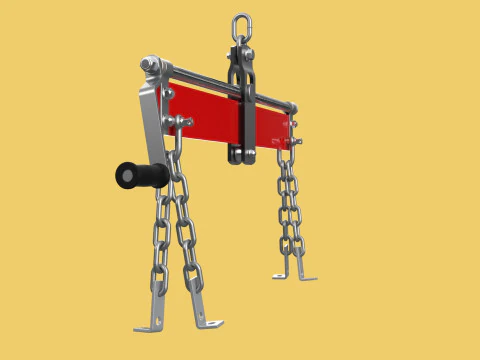 LOAD LEVELER ENGINE HOIST LIFT CRANE BALANCER ENGINE CHAINS HOOK 3D Model