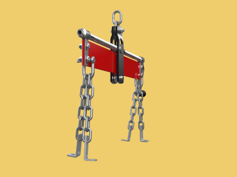 LOAD LEVELER ENGINE HOIST LIFT CRANE BALANCER ENGINE CHAINS HOOK 3D Model