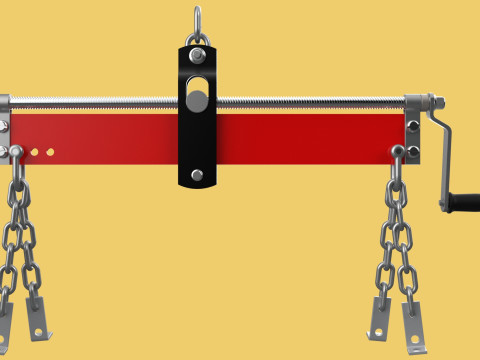 LOAD LEVELER ENGINE HOIST LIFT CRANE BALANCER ENGINE CHAINS HOOK 3D Model