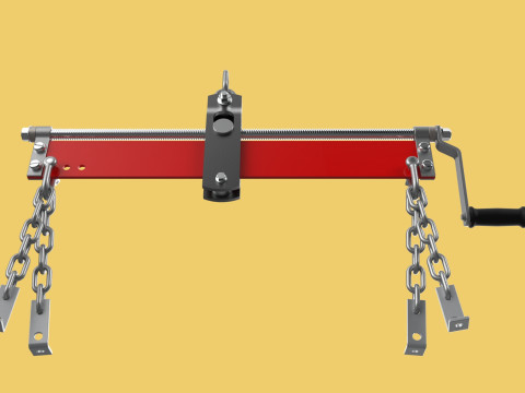 LOAD LEVELER ENGINE HOIST LIFT CRANE BALANCER ENGINE CHAINS HOOK 3D Model