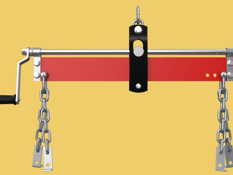 LOAD LEVELER ENGINE HOIST LIFT CRANE BALANCER ENGINE CHAINS HOOK 3D Model