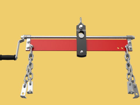 LOAD LEVELER ENGINE HOIST LIFT CRANE BALANCER ENGINE CHAINS HOOK 3D Model