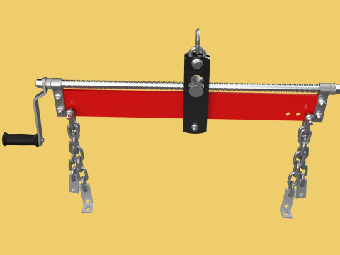 LOAD LEVELER ENGINE HOIST LIFT CRANE BALANCER ENGINE CHAINS HOOK 3D Model