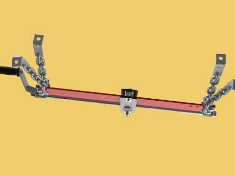 LOAD LEVELER ENGINE HOIST LIFT CRANE BALANCER ENGINE CHAINS HOOK 3D Model