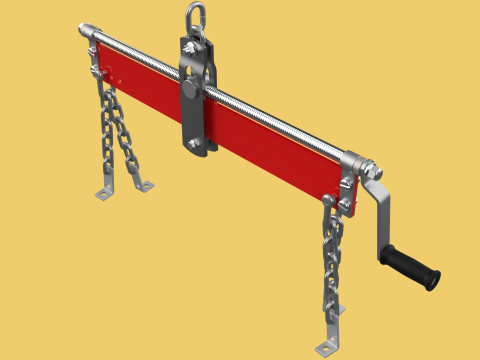 LOAD LEVELER ENGINE HOIST LIFT CRANE BALANCER ENGINE CHAINS HOOK 3D Model