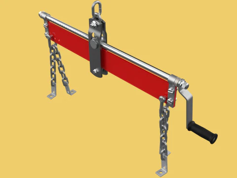 LOAD LEVELER ENGINE HOIST LIFT CRANE BALANCER ENGINE CHAINS HOOK 3D Model