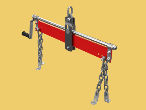 LOAD LEVELER ENGINE HOIST LIFT CRANE BALANCER ENGINE CHAINS HOOK 3D Model