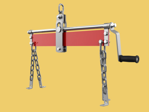 LOAD LEVELER ENGINE HOIST LIFT CRANE BALANCER ENGINE CHAINS HOOK 3D Model