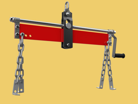 LOAD LEVELER ENGINE HOIST LIFT CRANE BALANCER ENGINE CHAINS HOOK 3D Model