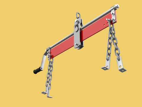 LOAD LEVELER ENGINE HOIST LIFT CRANE BALANCER ENGINE CHAINS HOOK 3D Model
