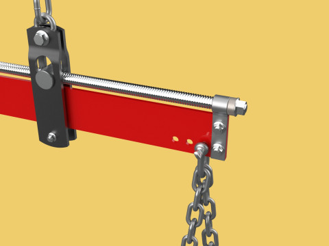 LOAD LEVELER ENGINE HOIST LIFT CRANE BALANCER ENGINE CHAINS HOOK 3D Model
