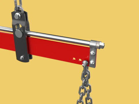 LOAD LEVELER ENGINE HOIST LIFT CRANE BALANCER ENGINE CHAINS HOOK 3D Model