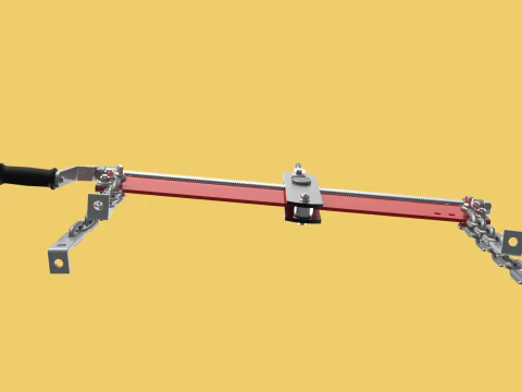 LOAD LEVELER ENGINE HOIST LIFT CRANE BALANCER ENGINE CHAINS HOOK 3D Model