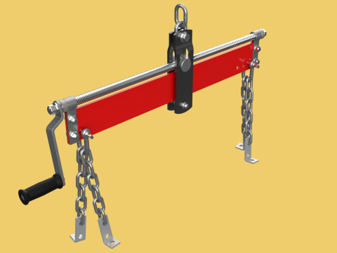 LOAD LEVELER ENGINE HOIST LIFT CRANE BALANCER ENGINE CHAINS HOOK 3D Model